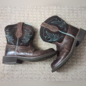 Ariat Teal fatbaby Heritage Dapper Western Round Toe Boots